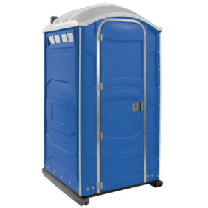 PolyJohn, Blue Portable Restroom with Translucent Top